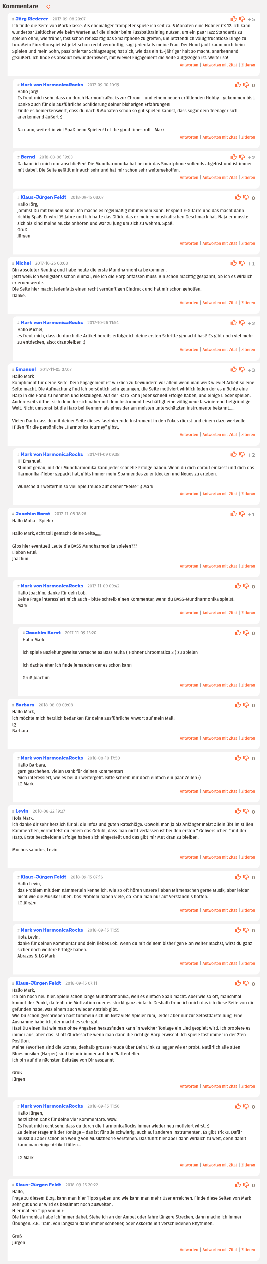 Kommentare der Seite